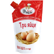 Майонезний соус "Три яйця" 40,5% 300 г «Кухар Рішельє» (4820166615957)