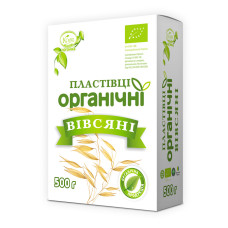 Пластівці вівсяні різані органічні миттєвого приготування 500 г (4820094532388)