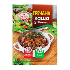 Каша гречана з овочами миттєвого приготування Козуб продукт 40 г (4820094537765)