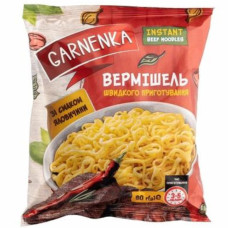 Вермішель швидкого приготування зі смаком яловичини 60 г Garnenka (4820055304368)