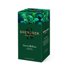 Чай Sherlock Secrets Зелена Меліса Green Melissa 39,6 г (22 саш * 1,8) зелений байховий (4823118604153)
